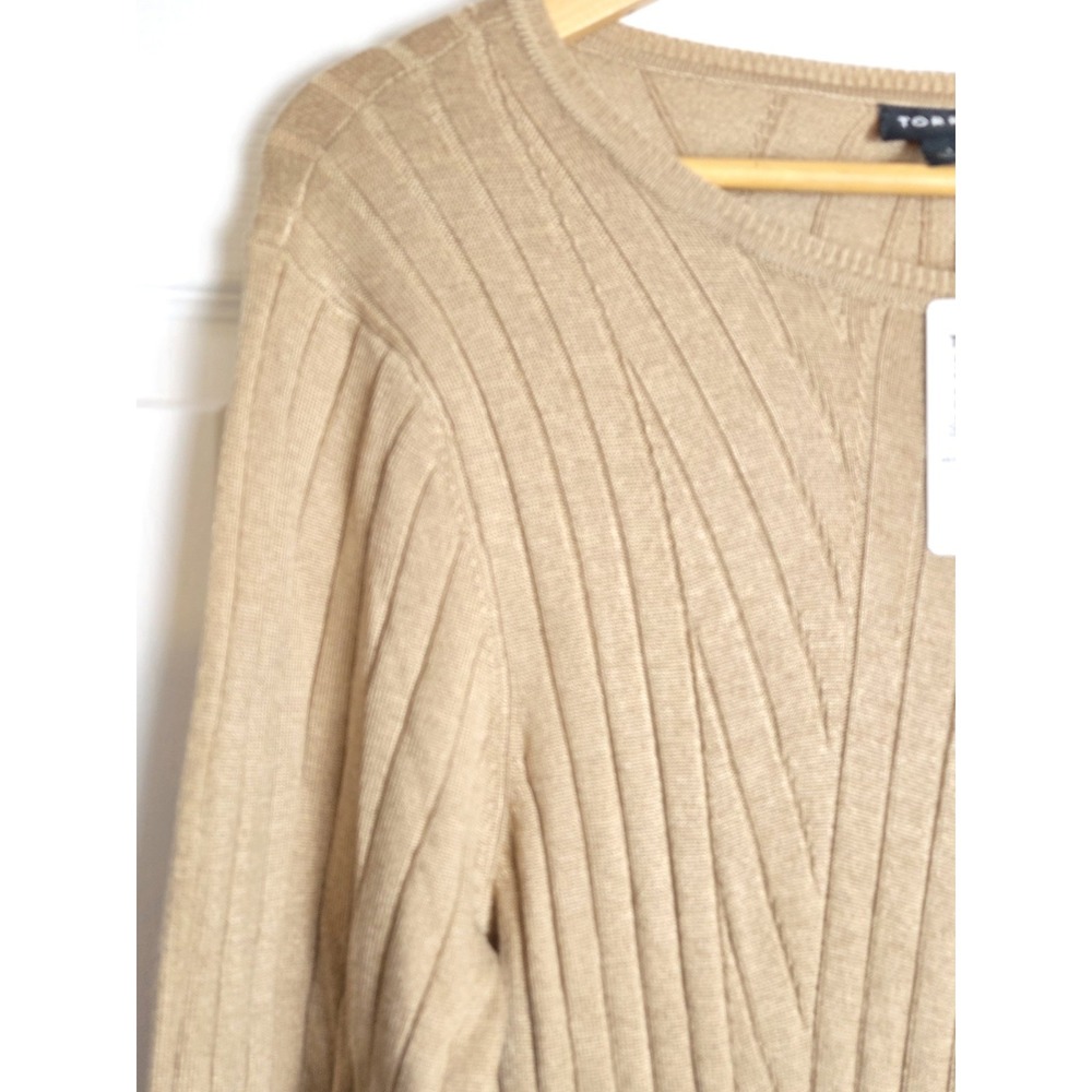 Torrid Knit‎ Sweater Dress Women Size 1X Beige 3/4 Sleeve Boho Stretch Long NEW - Picture 5 of 13